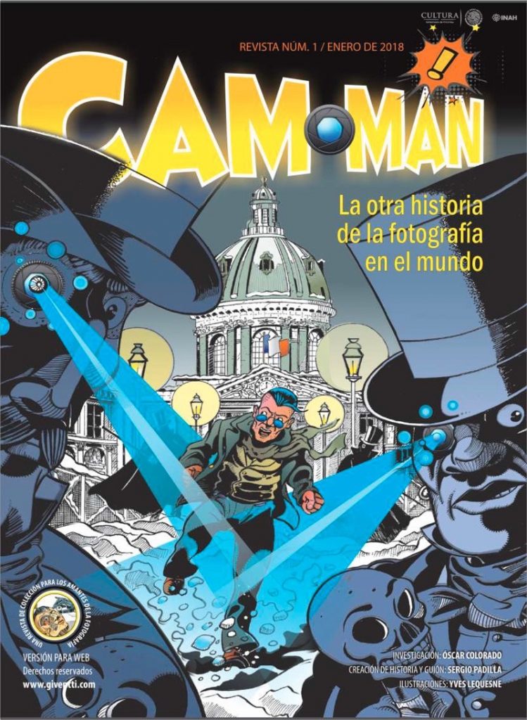 Resultado de imagen para Presentan Cam-Man, primer cÃ³mic mexicano que aborda la historia de la fotografÃ­a